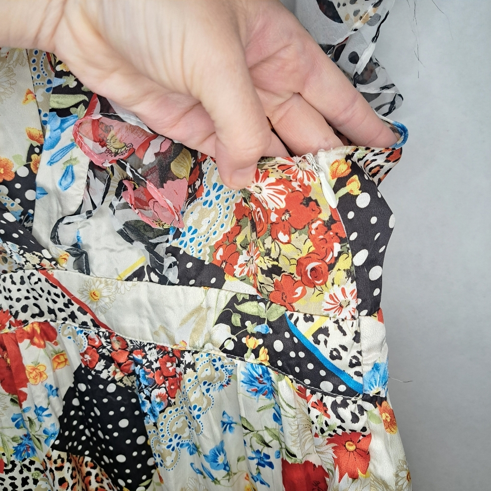 Mixed Pattern Mini Dress - Picture 3 of 12